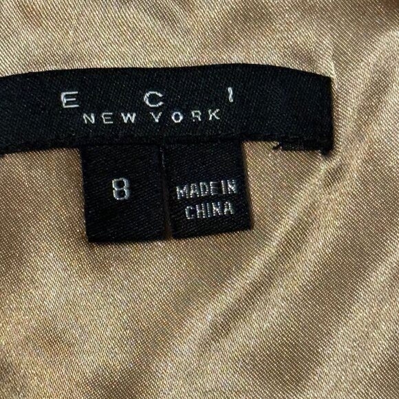 ECI‎ New York Women’s Black Lace Skirt Lined Size 8 Elegant Cocktail retro style - Picture 2 of 9